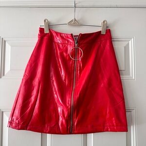 Red Vinyl Skirt